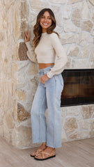 Kassidy Knit Top - Beige