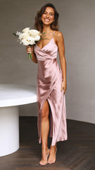 Elsa Midi Dress - Dusty Pink