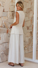 Jacoba Wide Leg Pants - Beige