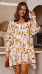 Milly Tunic Dress - Yellow Floral