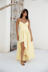 Enchantress Strapless Maxi Dress Yellow