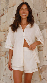 Ianthe Button Up Shirt - Oat