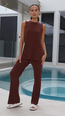 Megan Knit Top - Chocolate