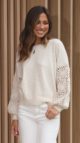 Molly Knit Top - Natural