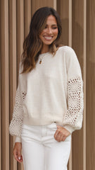 Molly Knit Top - Natural