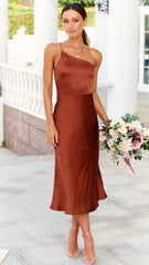 Kimbra Midi Dress - Rust