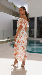 Karmen Midi Dress - Orange