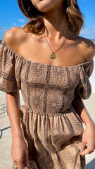 Erica Maxi Dress - Tan/Black