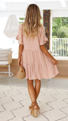 Mariah Mini Dress - Blush