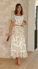 Kelsa Maxi Skirt - Multi Floral