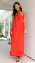 Amber Maxi Dress - Flame
