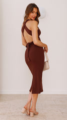Kaegan Midi Dress - Chocolate