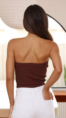 Kristen Crop Top - Brown