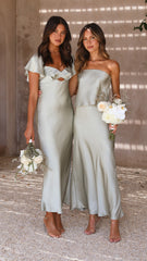 Carmen Midi Dress - Olive