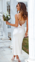 Keira Midi Dress - Pearl