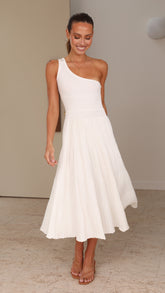 Mia Midi Dress - White