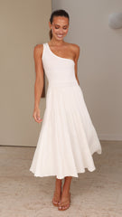 Mia Midi Dress - White