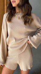 Goldie Long Sleeve Top - Beige