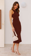 Kaegan Midi Dress - Chocolate