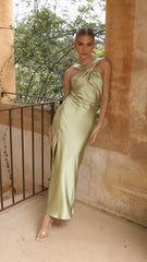 Hadria Midi Dress - Lime