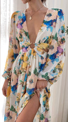 Rosie Maxi Dress - Blue Multi