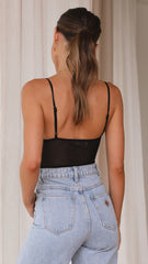 Tabby Corset Top - Black