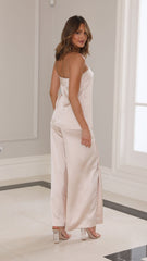 Hampton Pants - Champagne Satin