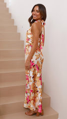 Oralia Maxi Dress - Pink Floral