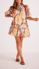 Clementine Shift Mini Dress - Vintage Floral