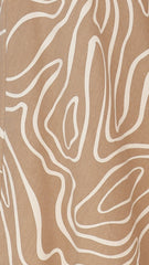 Zaila Maxi Dress - Beige / White Print