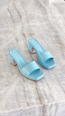 Indya Heel - Powder Blue Patent
