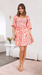 Saskia Mini Dress - Pink