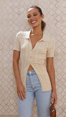 Dom Knit Top - Natural