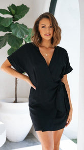 Solena Mini Dress - Black