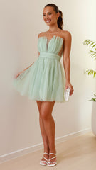 Mylee Mini Dress - Sage