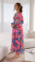 Rosie Maxi Dress - Pink Multi