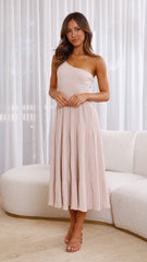 Mia Midi Dress - Beige