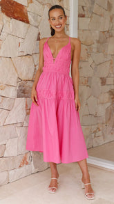 Blake Midi Dress - Pink