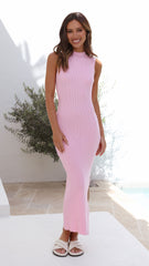 Mae Knit Dress - Soft Pink