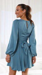 Shelly Mini Dress - Teal