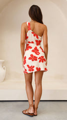 Greta Mini Dress - Hibiscus