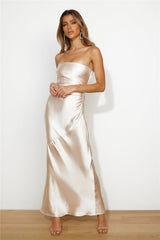 Drinks On You Maxi Dress Champagne