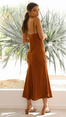 Josie Midi Dress - Rust