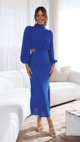 Rosella Midi Dress - Cobalt Blue