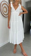 Carla Midi Dress - White