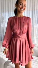 Shelly Mini Dress - Rose