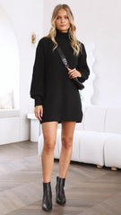 Mabli Mini Knit Dress - Black