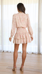 Gaby Mini Dress - Palms Print