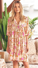 French Mini Dress - Beautiful Escape Print