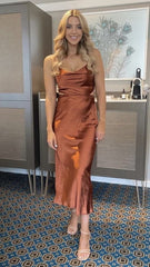 Sloan Midi Dress - Rust